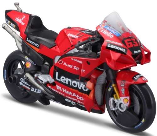 Maisto Motorcycle Bike Moto GP Ducati Desmosedici GP 21 No 63 "Lenovo" Bagnaia 1/18 scale