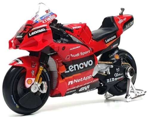 Maisto Motorcycle Bike Moto GP Ducati Desmosedici GP 21 No 63 "Lenovo" Bagnaia 1/18 scale