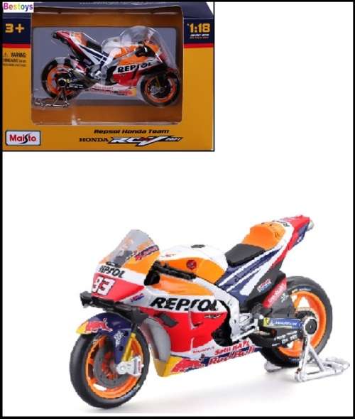 Maisto Motorcycle Bike Moto GP Honda RCV 213 2021 No 93 Marquez `Repsol` 1/18 scale