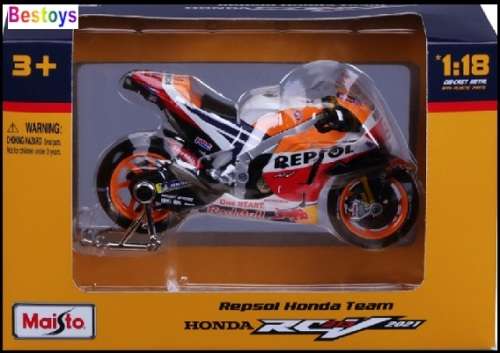 Maisto Motorcycle Bike Moto GP Honda RCV 213 2021 No 93 Marquez `Repsol` 1/18 scale