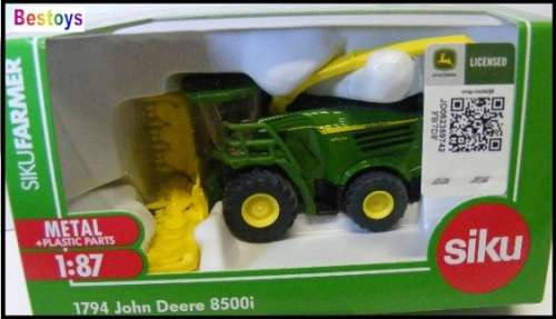 SIKU Diecast Model 1794 John Deere 8500i Combine Harvester 1/87 HO railway scale new in pack