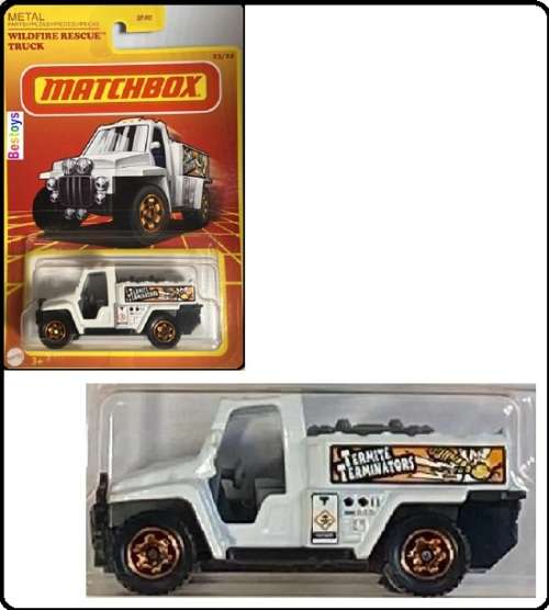 Matchbox Diecast Model Car Retro Series Wildfire Rescue Truck new in pack