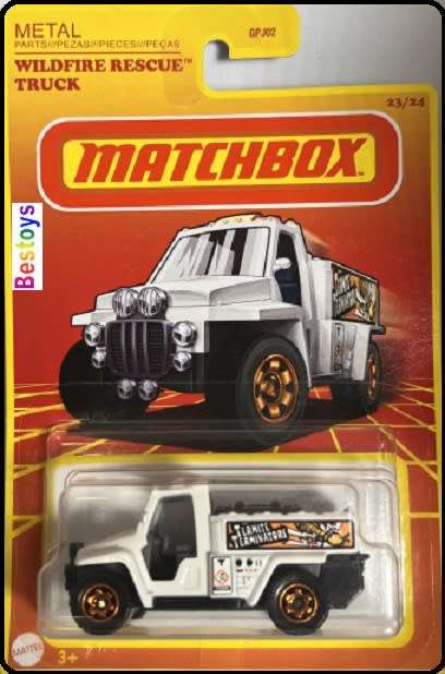 Matchbox Diecast Model Car Retro Series Wildfire Rescue Truck new in pack