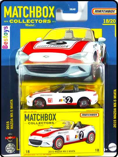 Matchbox Diecast Model Car 2022 Collectors Mazda MX 5 MX5 Miata 2015 No 2 1/64 scale
