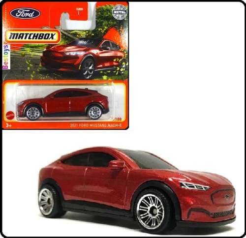 Matchbox Diecast Model Car 2022 65/100 Ford Mustang Mach E Electric 2021 1/64 scale new in pack