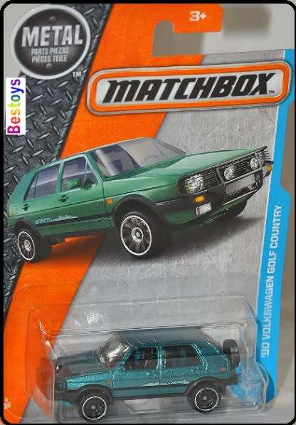Matchbox Diecast Model Car 2018 4 / 125 VW Volkswagen Golf Country 1990 1/64 scale new in pack