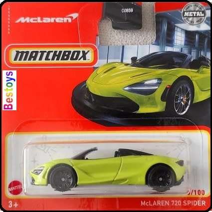 Matchbox Diecast Model Car 2023 3/100 McLaren 720 Spider 1/64 scale new in pack