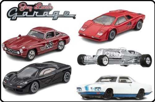 Hotwheels Hot Wheels Diecast Model Car Culture Jay Leno Set Mercedes Lamborghini Chevy McLaren Tank