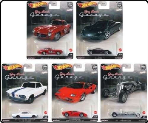 Hotwheels Hot Wheels Diecast Model Car Culture Jay Leno Set Mercedes Lamborghini Chevy McLaren Tank
