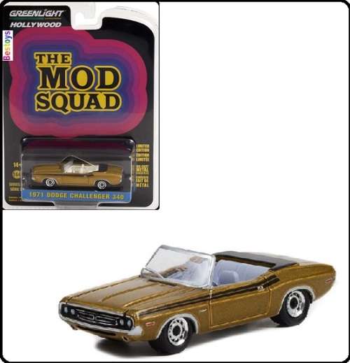 Greenlight Diecast Model Car Hollywood Dodge Challenger 340 1971 Mod Squad TV 1/64 scale