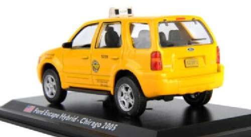 World Taxi Diecast Model Car Collection Ford Escape Hybrid Chicago 2005 1/43 scale