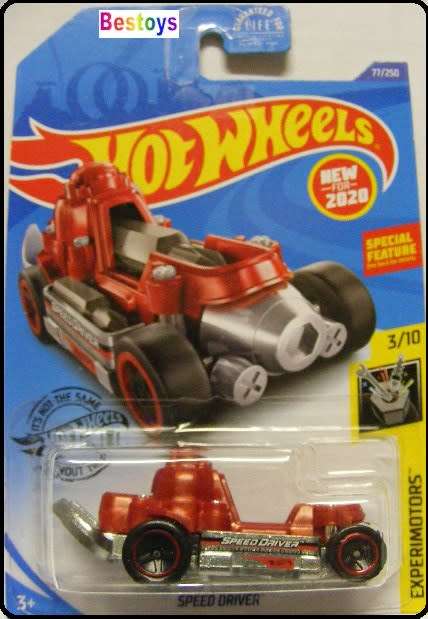 Hotwheels Hot Wheels Diecast Model Car First Ed 2020 77/250 Speed Driver Experimotors new in pack