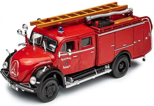 Atlas Diecast Model Fire Engine Truck Collection Magirus Deutz Mercur Fire Truck `Solingen` 1/72 OO