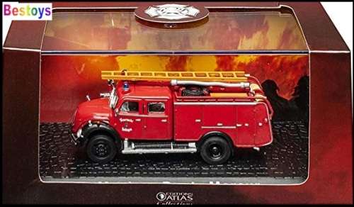 Atlas Diecast Model Fire Engine Truck Collection Magirus Deutz Mercur Fire Truck `Solingen` 1/72 OO