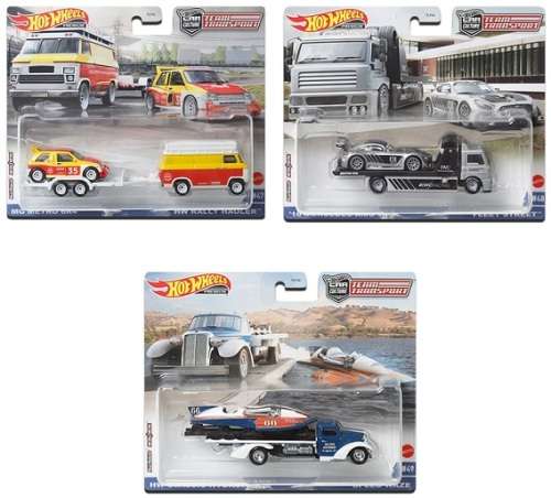 Hot Wheels Hotwheels Car Culture Team Transport Classic Hydroplane + Speed Waze Transporter