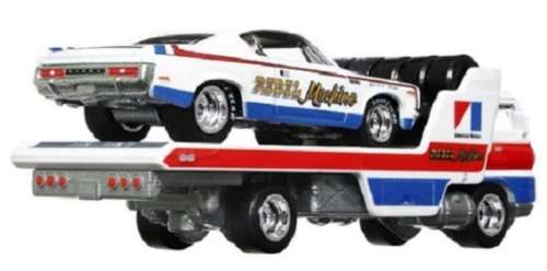 Hotwheels Hot Wheels Diecast Model Car Culture Team Transport AMC Rebel Machine + Wide Open Car Tran