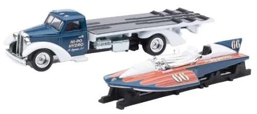 Hot Wheels Hotwheels Car Culture Team Transport Classic Hydroplane + Speed Waze Transporter