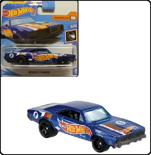 Hotwheels Hot Wheels Diecast Model Car 2019 243 / 250  Dodge Charger 1969 No 8 Race Team 1/64 scale