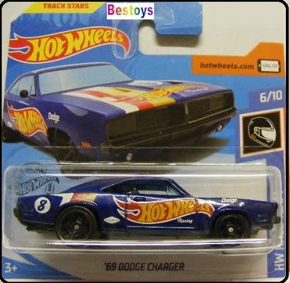 Hotwheels Hot Wheels Diecast Model Car 2019 243 / 250  Dodge Charger 1969 No 8 Race Team 1/64 scale