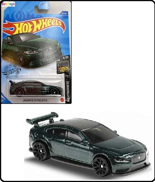 Hotwheels Hot Wheels Diecast Model Car 2020 171/250 Jaguar XE SV Project 8 Nightburnerz 1/64 scale