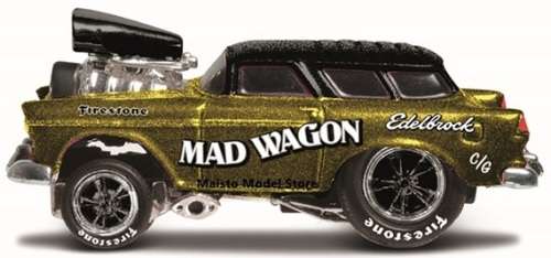 Maisto Muscle Machines Diecast Model Car Chevy Chevrolet Nomad Gasser 1955 `Mad Wagon` 1/64 scale ne