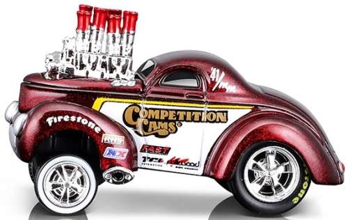 Maisto Muscle Machines Diecast Model Car Willys Coupe 1941 `Competition Cams` 1/64 scale new in pack