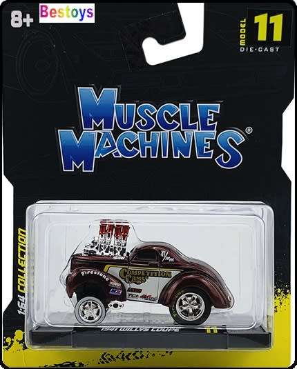 Maisto Muscle Machines Diecast Model Car Willys Coupe 1941 `Competition Cams` 1/64 scale new in pack