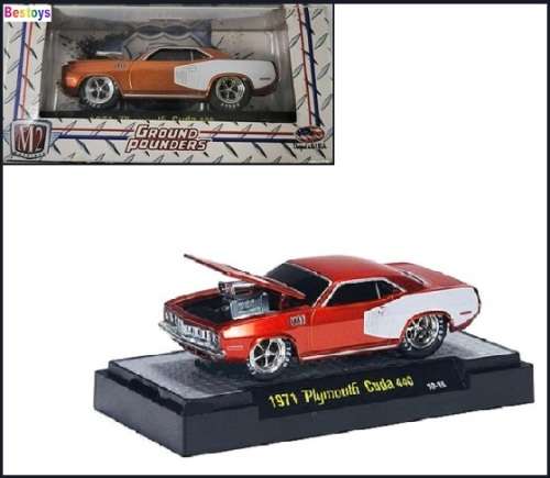 Castline M2 Diecast Model Car Ground Pounders Plymouth Cuda 440 1971 1/64 scale new in pack