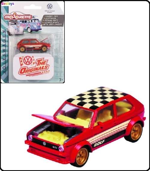 Majorette Diecast Model Car Originals VW Volkswagen Golf Mk 1 MK1 + Collector tin 1/64 scale new