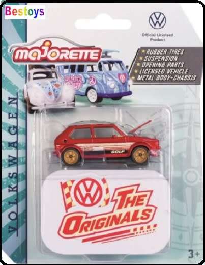 Majorette Diecast Model Car Originals VW Volkswagen Golf Mk 1 MK1 + Collector tin 1/64 scale new