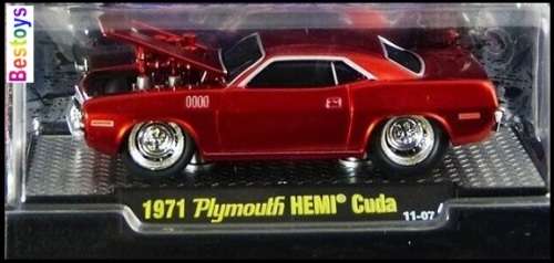 Castline M2 Diecast Model Car Ground Pounders Plymouth Hemi Cuda 1971 1/64 scale new in pack