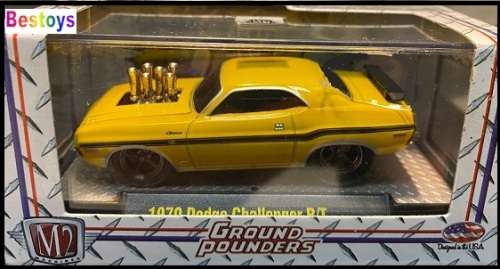 Castline M2 Diecast Model Car Ground Pounders Dodge Challenger RT 1970 1/64 scale