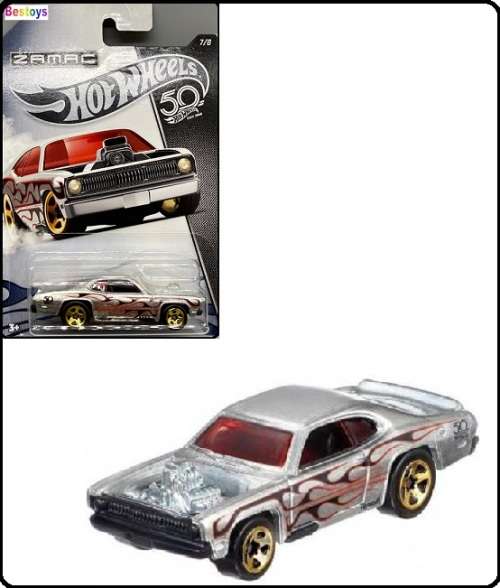 Hotwheels Hot Wheels Diecast Model Car ZAMAC 2018 50th Anniv Plymouth Duster Thruster 1/64 scale new