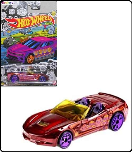 Hotwheels Hot Wheels Diecast Model Car Halloween 2021 Chevy Chevrolet Corvette Stingray 2014 1/64 sc