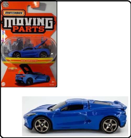 Matchbox Diecast Model Car Moving Parts Chevy Chevrolet Corvette 2020 1/64 scale new in pack