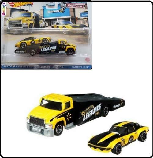 Hot Wheels Hotwheels Car Culture Team Transport Chevy Corvette Stingray + Carry On Walmart Exclusive