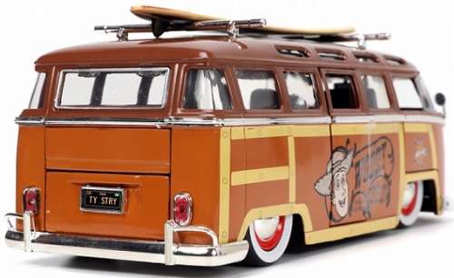 JADA Diecast Model Car 33176 VW Volkswagen Kombi Bus T 1 T1 + Woody Figurine Toy Story Disney Movie