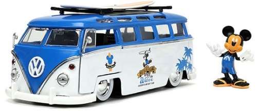 JADA 33179 VW Volkswagen Kombi Bus T 1 T1 + Mickey Mouse Figurine Disney 1/24 scale