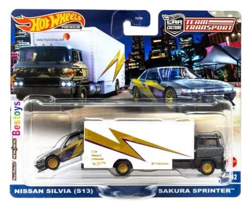 Hot Wheels Hotwheels Car Culture Team Transport Nissan Silvia S13 + Sakura Sprint Truck