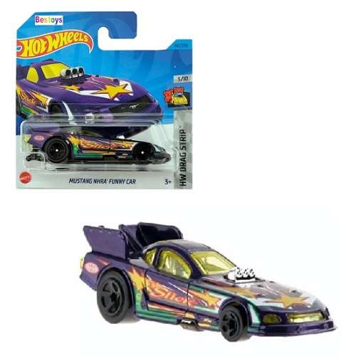 Hotwheels Hot Wheels Diecast Model Car 2023 140/250 Ford Mustang NHRA Funny Car Drag Strip 1/64 scal