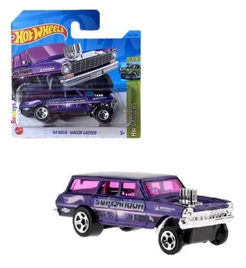 Hotwheels Hot Wheels Diecast Model Car 2023 145/250 Chevy Chevrolet Nova Stationwagon Gasser 1964 Ga