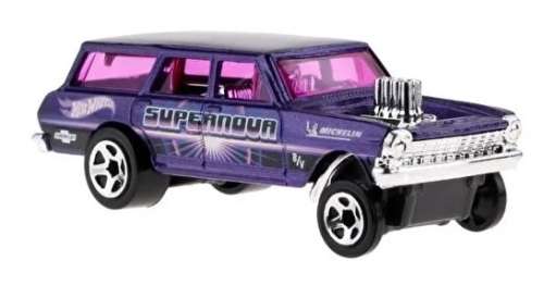Hotwheels Hot Wheels Diecast Model Car 2023 145/250 Chevy Chevrolet Nova Stationwagon Gasser 1964 Ga