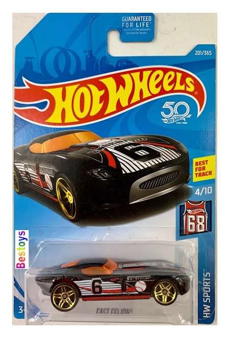 Hotwheels Hot Wheels Diecast Model Car 2018 201/250 Fast Felion No 6 50th Anniv Sports