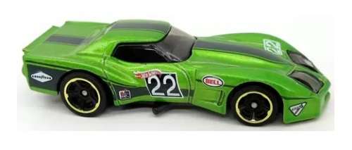 Hot Wheels Hotwheels 2022 21/250 Chevy Chevrolet Corvette Greenwood 1976 No 22 Contoured 1/64 scale