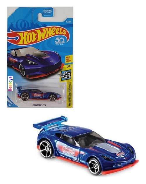 Hotwheels Hot Wheels Diecast Model Car 2018 152/365 Chevy Chevrolet Corvette C7 R `Summit` Speed Gra