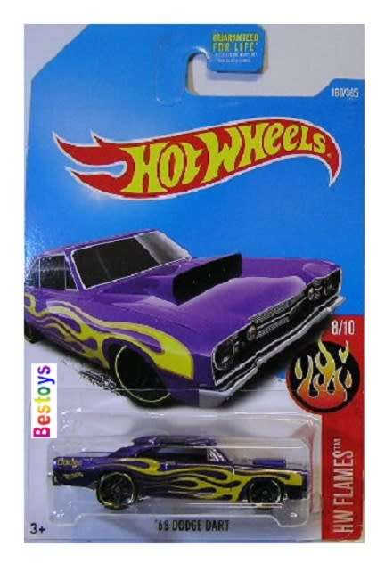 Hotwheels Hot Wheels Diecast Model Car 2017 160/365 Dodge Dart 1968 Flames 1/64 scale new