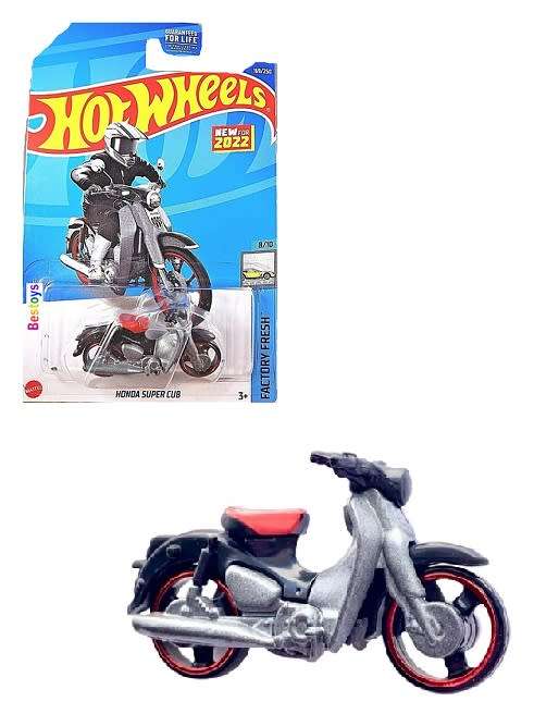 Hotwheels Hot Wheels Diecast Model Motorcycle Bike First Edition 2022 169/250 Honda Super Cub
