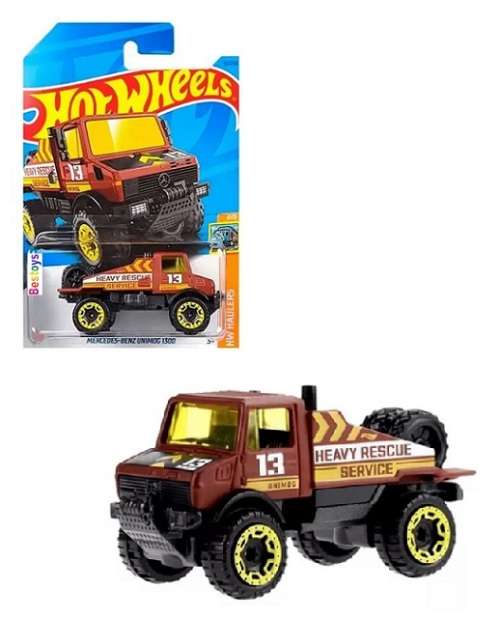 Hotwheels Hot Wheels Diecast Model Car 2022 61/250 Mercedes Benz Unimog 1300 `Heeavy Rescue` Haulers