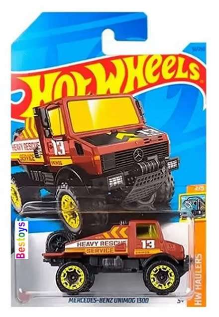 Hotwheels Hot Wheels Diecast Model Car 2022 61/250 Mercedes Benz Unimog 1300 `Heeavy Rescue` Haulers
