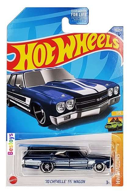 Hotwheels Hot Wheels Diecast Model Car 2022 111/250 Chevy Chevrolet Chevelle SS Stationwagon 1970 Wa
